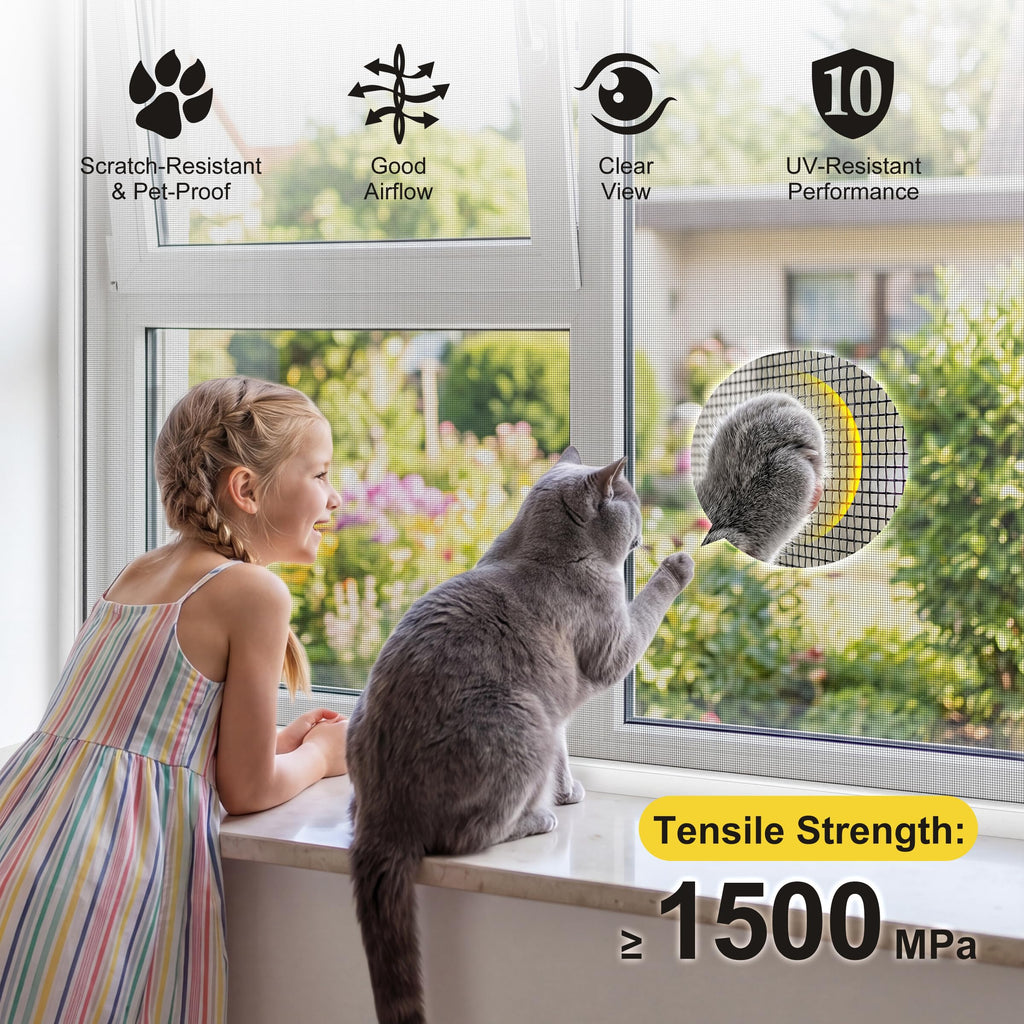 Black 304 Stainless Steel Window Screen Wire Mesh Roll U250868