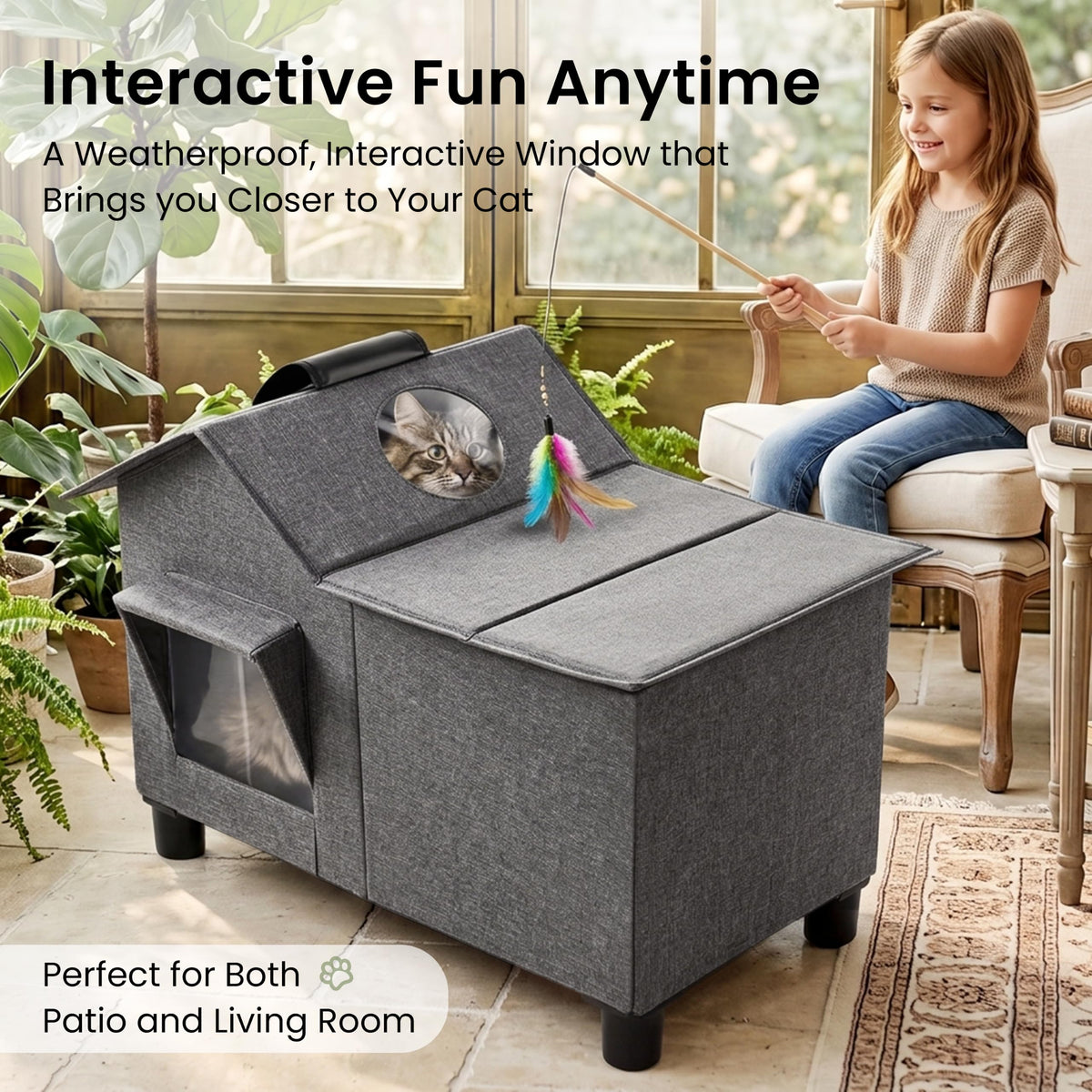 Weatherproof Elevated Cat House U5170