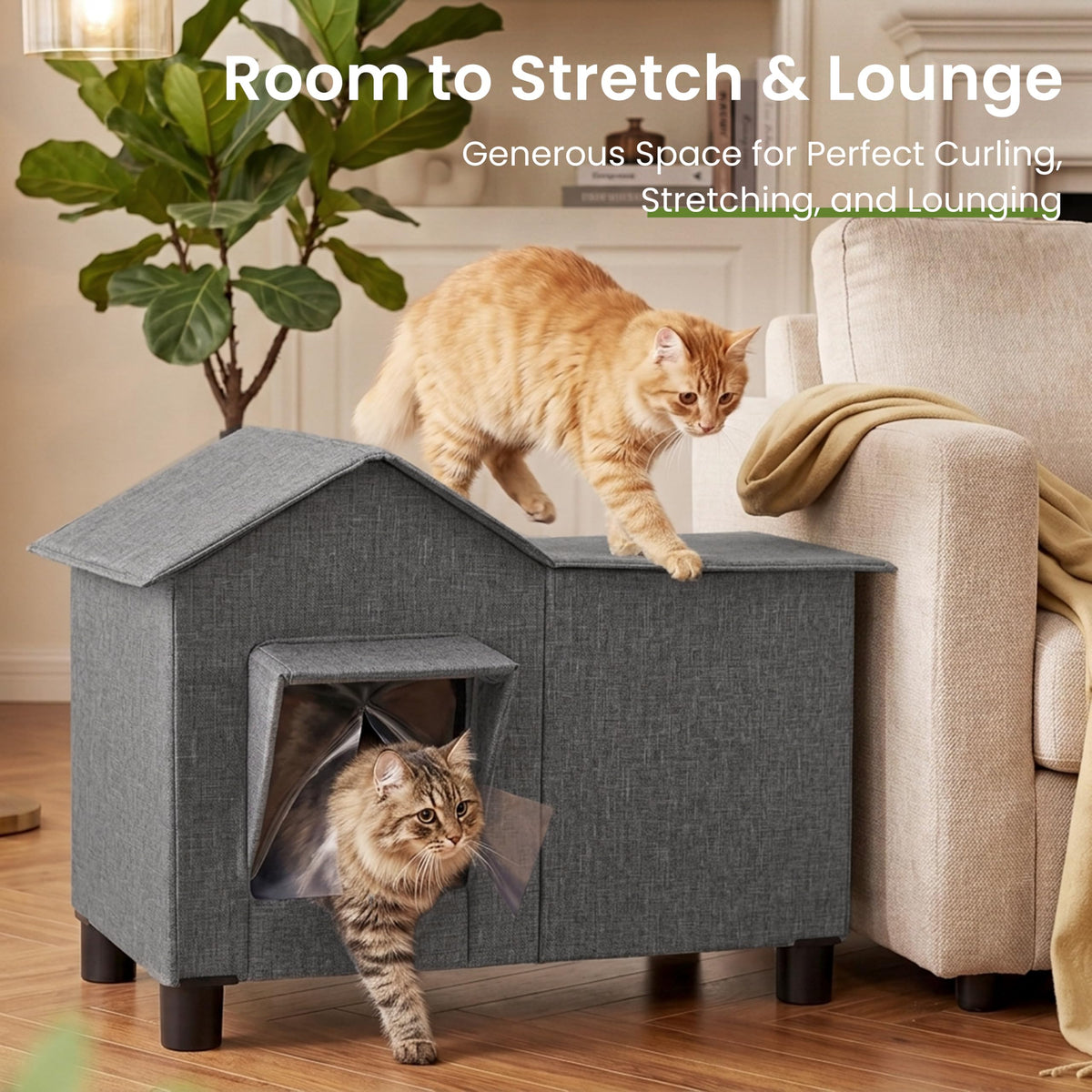 Weatherproof Elevated Cat House U5170
