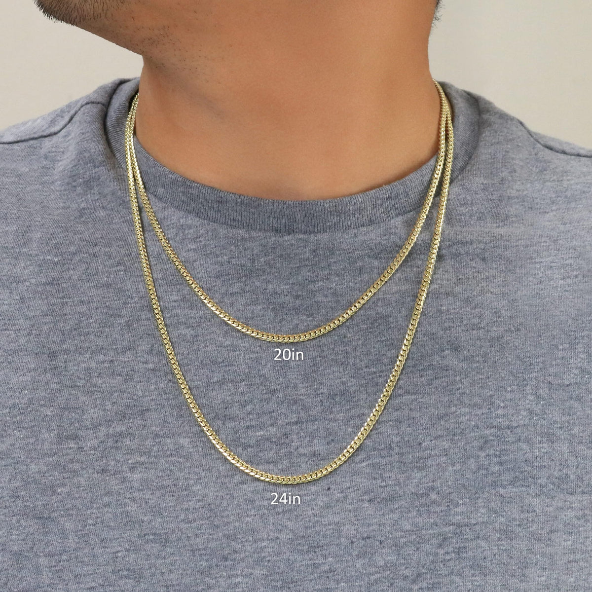 14k Yellow Gold Cuban Link Chain Necklace X461099