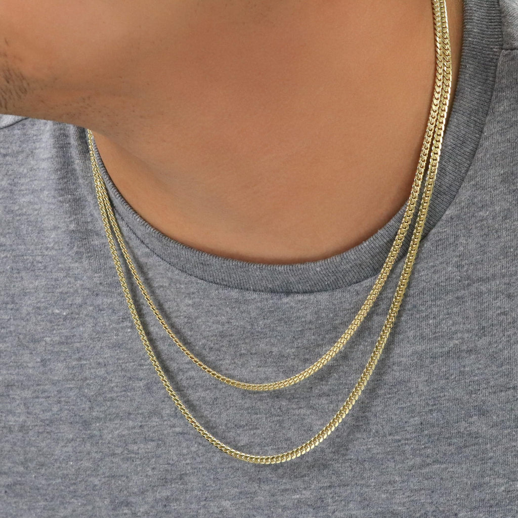 14k Yellow Gold Cuban Link Chain Necklace X461099