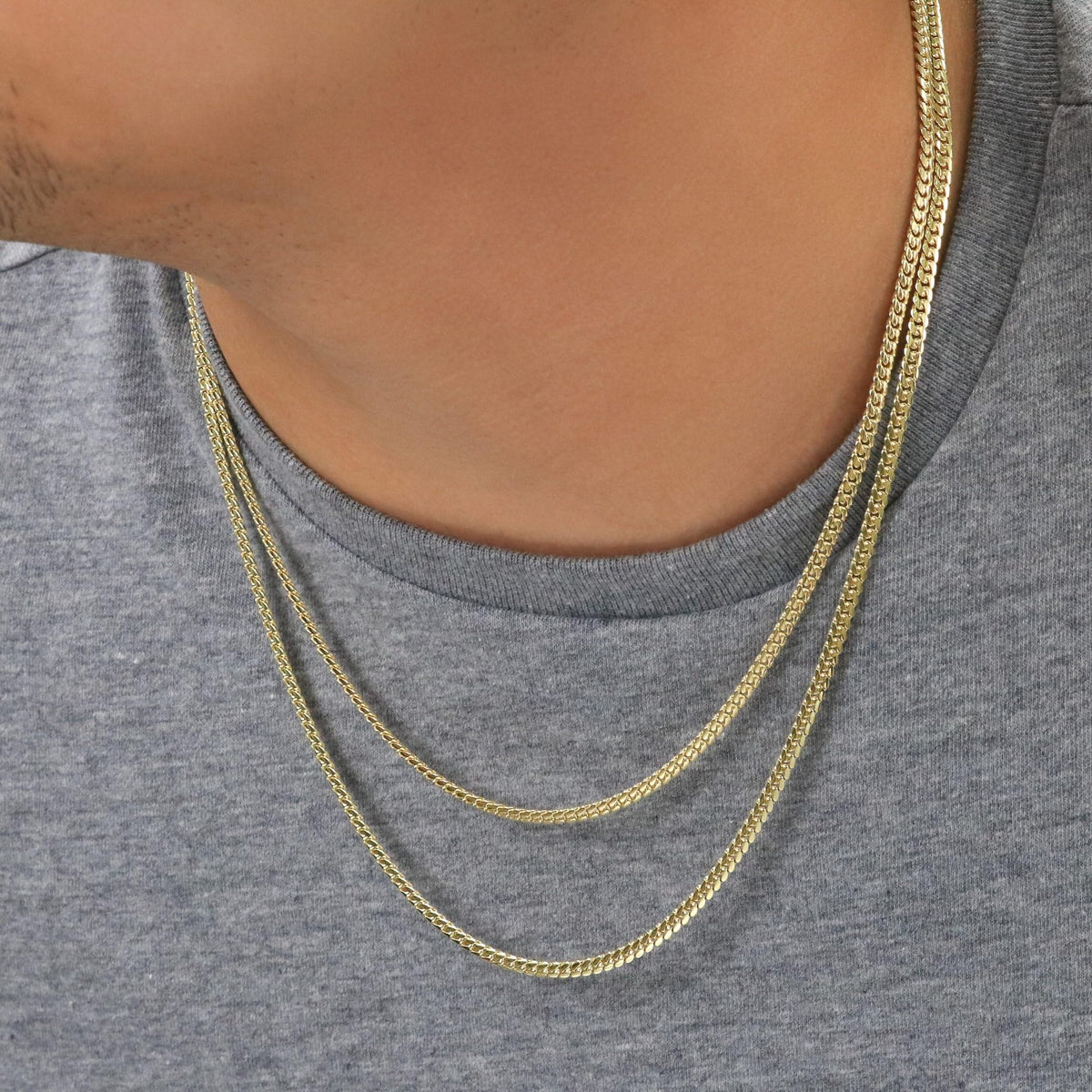 14k Yellow Gold Cuban Link Chain Necklace X461099