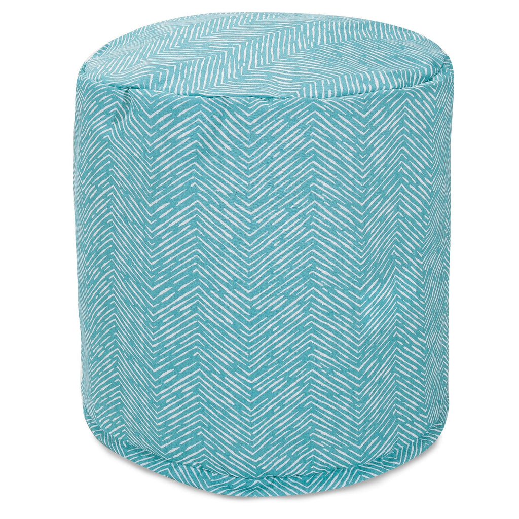 Teal Indoor/Outdoor Bean Bag Ottoman Pouf B7950